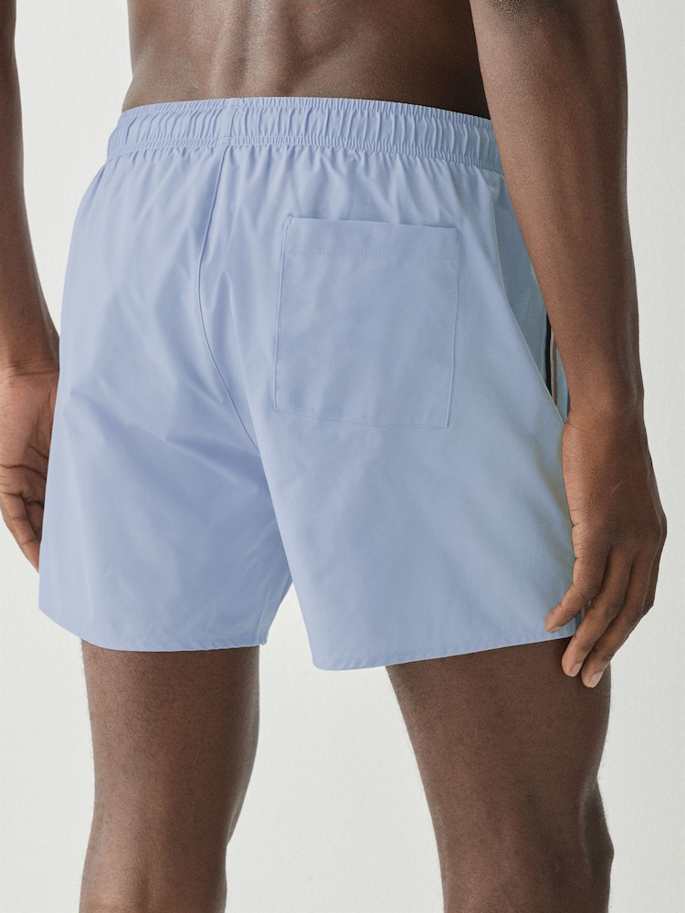 BOSS Blue Iconic Side Stripe Logo Swim Shorts - Image 2 of 5