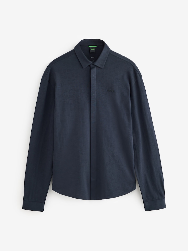 BOSS Blue Excurse Regular Fit Shirt - Image 4 of 4