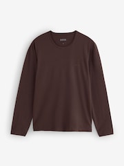BOSS Brown Classic Long Sleeve T-Shirts 3 Pack - Image 4 of 4