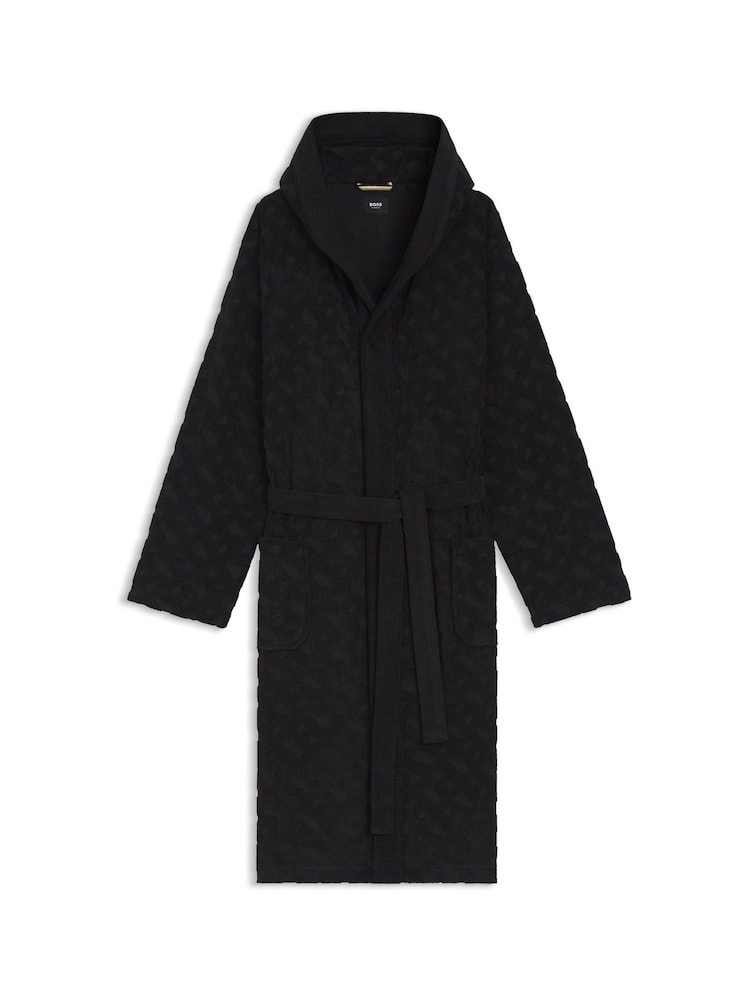BOSS Black Classic Logo Hooded Robe - Image 1 of 1 BOSS Black Classic Logo Hooded Robe - Image 1 of 1