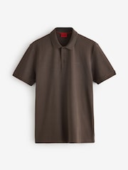 HUGO Brown Donos Logo Polo Shirt - Image 1 of 1