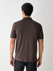 Braun - HUGO Donos Poloshirt mit Logo - Bild 2 von 4