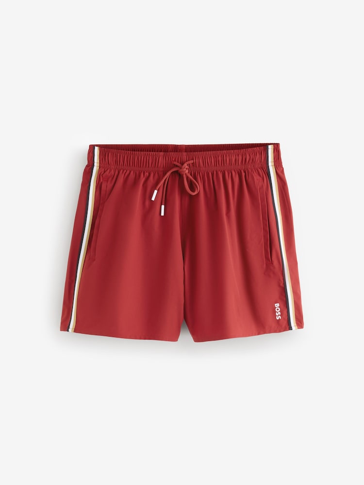 BOSS Red Iconic Side Stripe Logo Swim Shorts - Image 5 of 5 BOSS Red Iconic Side Stripe Logo Swim Shorts - Image 5 of 5