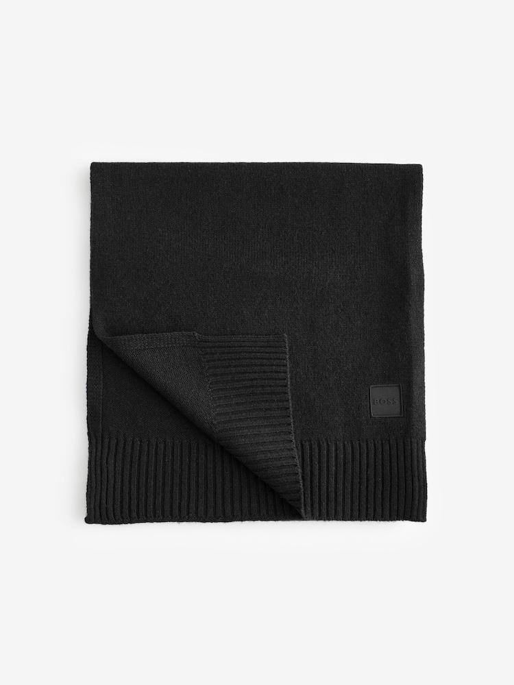 BOSS Black Akaio Logo Tab Scarf - Image 1 of 1 BOSS Black Akaio Logo Tab Scarf - Image 1 of 1