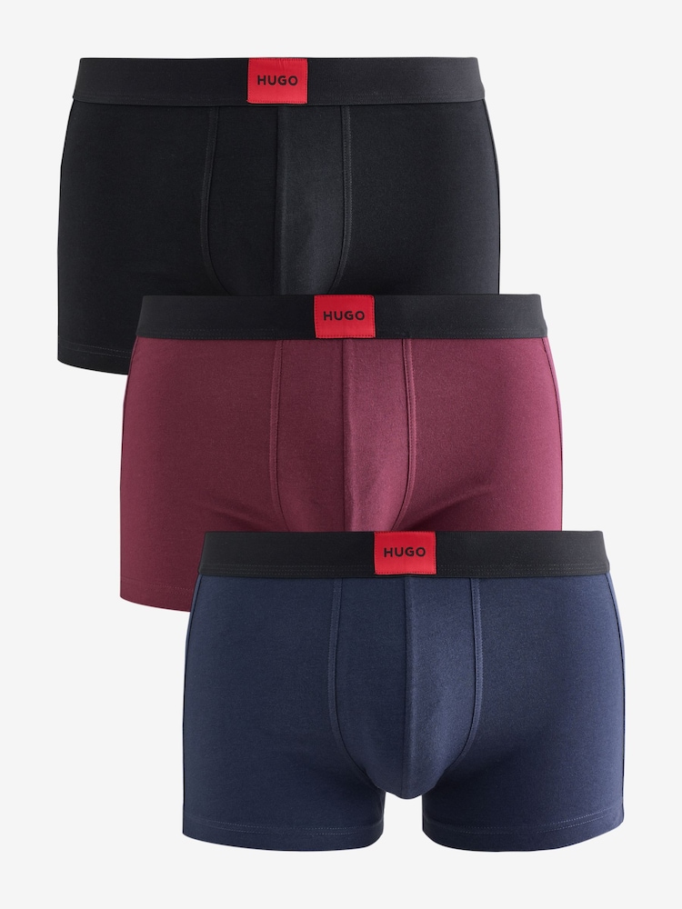 HUGO Grey Galaxy Trunk Boxers 3 Pack - Image 1 of 4