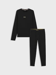 Negru - BOSS Classic Logo Long Pyjamas Gift Set - Imaginea 1 din 1