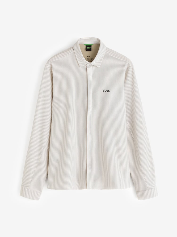 BOSS White Dymova Regular-Fit Long Sleeve Stretch Shirt - Image 4 of 4 BOSS White Dymova Regular-Fit Long Sleeve Stretch Shirt - Image 4 of 4