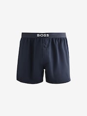 BOSS White Tartan Classic Logo Hipster Boxers Set 2 Pack - Image 3 of 3