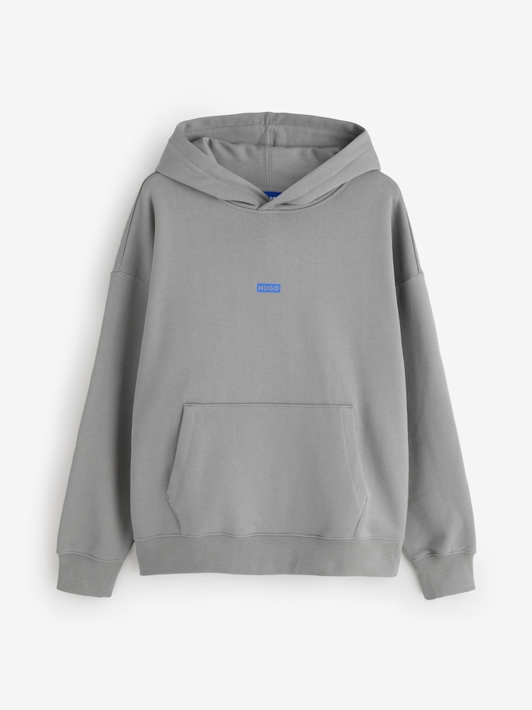 HUGO Grey Back Graphic Hoodie - Image 4 of 4 HUGO Grey Back Graphic Hoodie - Image 4 of 4