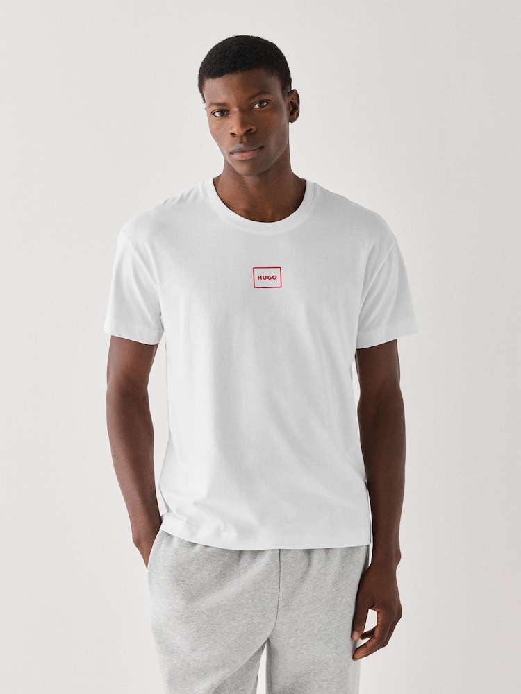 Alb - Tricou cu sigla HUGO Box - Imaginea 1 din 4