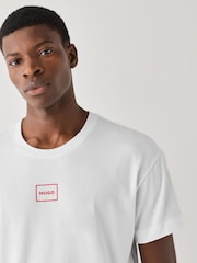 Alb - Tricou cu sigla HUGO Box - Imaginea 3 din 4