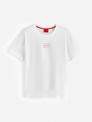 Alb - Tricou cu sigla HUGO Box - Imaginea 4 din 4