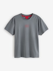 HUGO Grey Box Logo T-Shirt - Image 4 of 4