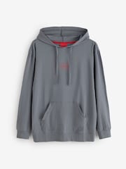 Gris - HUGO Box Logo Relaxed Fit Hoodie - Imagen 1 de 1