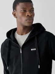 BOSS Black Iconic Logo Stripe Detail Hooded Jacket - Image 4 of 5