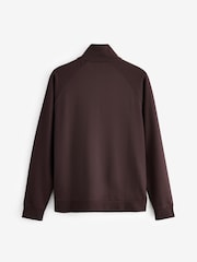 BOSS Brown Authentic Regular-Fit Logo Zip Through Sweat Top - Image 2 of 4