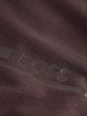 BOSS Brown Authentic Regular-Fit Logo Zip Through Sweat Top - Image 4 of 4