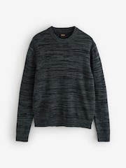 BOSS Black Aperoso Textured Knit Crew Neck Jumper - Image 1 of 1