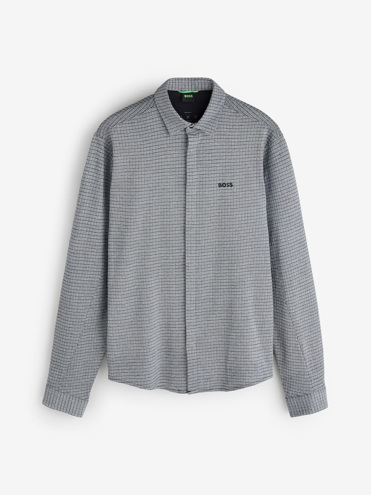 BOSS Blue Dymova Regular-Fit Long Sleeve Stretch Shirt - Image 4 of 4 BOSS Blue Dymova Regular-Fit Long Sleeve Stretch Shirt - Image 4 of 4