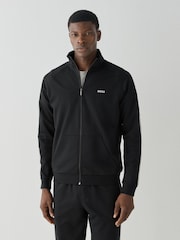 BOSS Black Iconic Logo Stripe Detail Zip Through Sweat Top - Image 1 of 4
