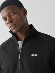 BOSS Black Iconic Logo Stripe Detail Zip Through Sweat Top - Image 3 of 4