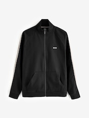 BOSS Black Iconic Logo Stripe Detail Zip Through Sweat Top - Image 4 of 4