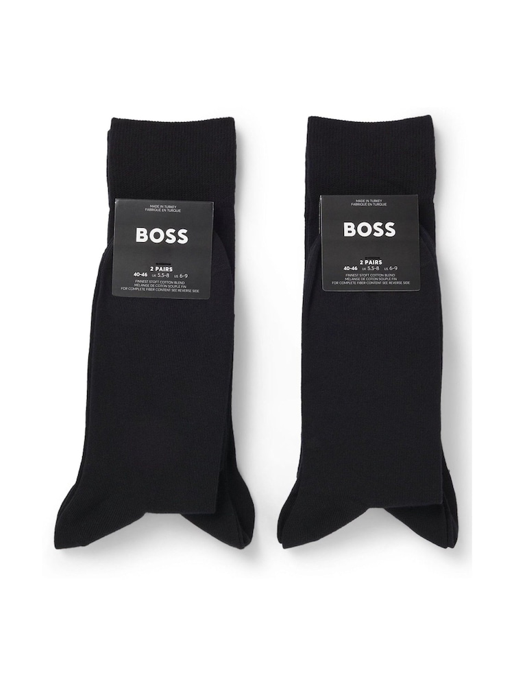 BOSS Black Iconic Logo Gift Socks 4 Pack - Image 2 of 3 BOSS Black Iconic Logo Gift Socks 4 Pack - Image 2 of 3