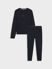 Albastru - BOSS Classic Logo Long Pyjamas Gift Set - Imaginea 1 din 1