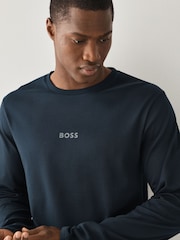 BOSS Blue Classic Logo Long Pyjamas Gift Set - Image 3 of 5