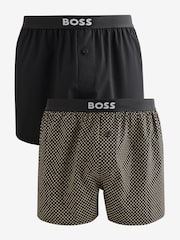 Табиғи - BOSS Tartan Classic логотипті хипстер боксшыларының жиынтығы 2 жиынтық - 3суретінің 1 суреті