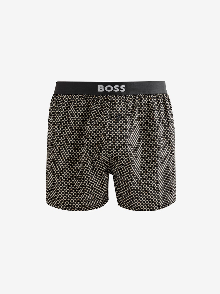 Табиғи - BOSS Tartan Classic логотипті хипстер боксшыларының жиынтығы 2 жиынтық - 3суретінің 2 суреті
