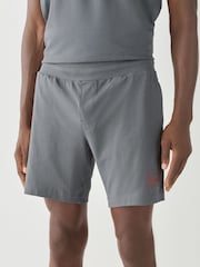 HUGO Grey Box Logo Relaxed Fit Shorts - Image 1 of 4