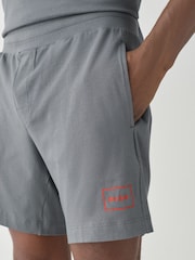 HUGO Grey Box Logo Relaxed Fit Shorts - Image 3 of 4