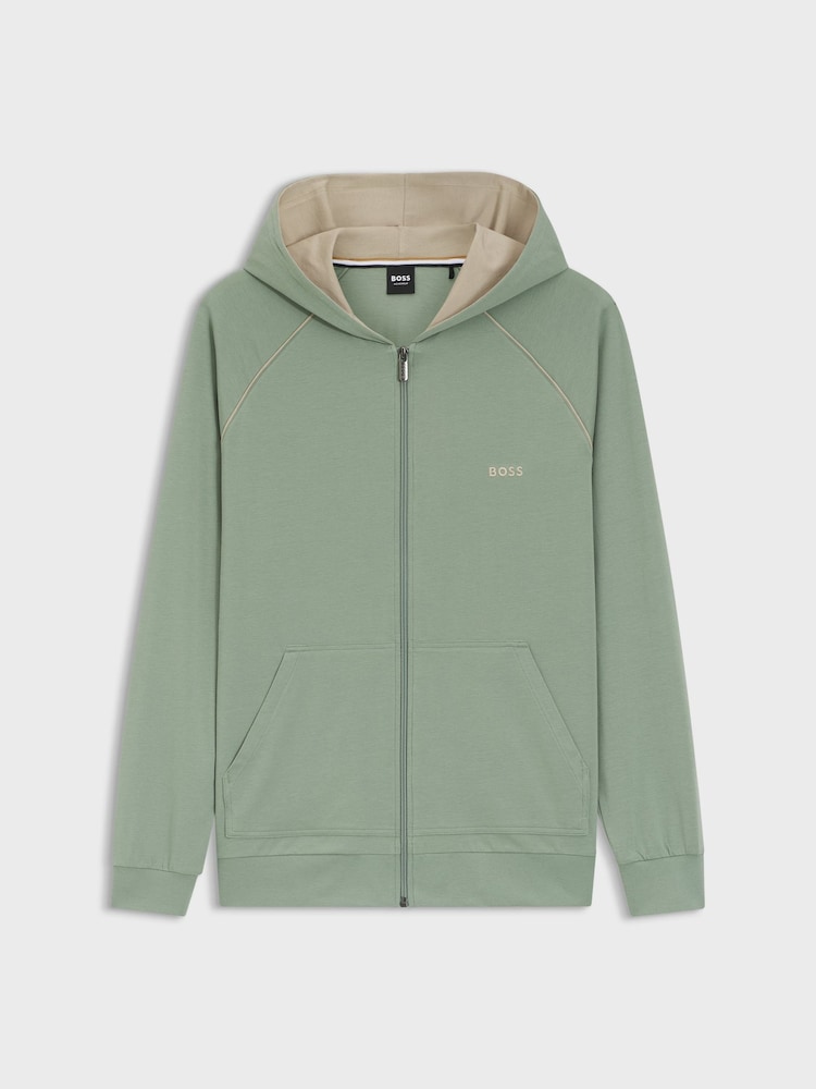 BOSS Contrast Logo Zip Through Sweat Top - Image 1 of 1