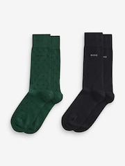 BOSS Green Logo Socks 2 Pack - Image 1 of 3
