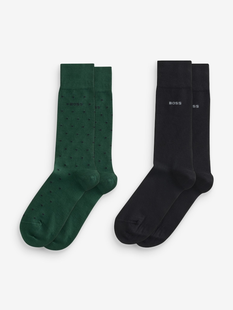 BOSS Green Logo Socks 2 Pack - Image 1 of 3 BOSS Green Logo Socks 2 Pack - Image 1 of 3