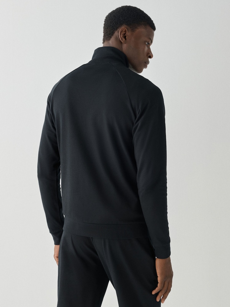 BOSS Black Authentic Regular-Fit Logo Zip Through Sweat Top - Image 2 of 3