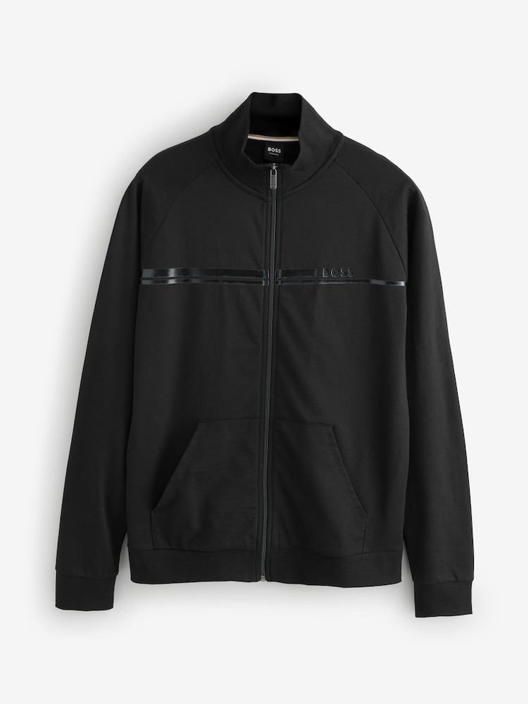 BOSS Black Authentic Regular-Fit Logo Zip Through Sweat Top - Image 4 of 4 BOSS Black Authentic Regular-Fit Logo Zip Through Sweat Top - Image 4 of 4