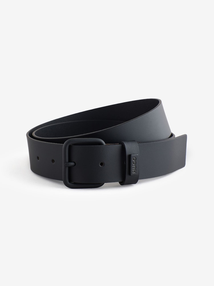 HUGO Black Brayden Logo Detail Belt - Image 1 of 1