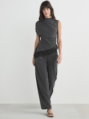 Charcoal Grey Wide Leg Trousers - Image 2 of 5