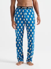 Hatley Blue Beer Mugs Pyjamas Joggers - Image 1 of 5
