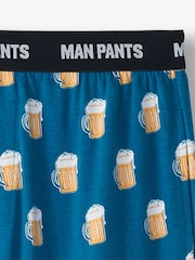 Hatley Blue Beer Mugs Pyjamas Joggers - Image 5 of 5