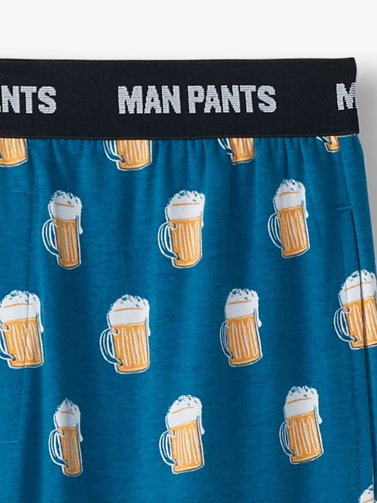 Hatley Blue Beer Mugs Pyjamas Joggers - Image 5 of 5