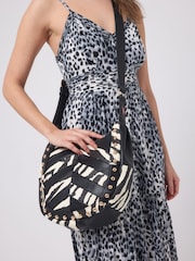 SCAMP & DUDE Cream Zebra Patchwork Shoulder Bag - Image 1 of 1