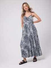 SCAMP & DUDE Grey Pintuck Midi Sundress Cheetah - Image 2 of 4