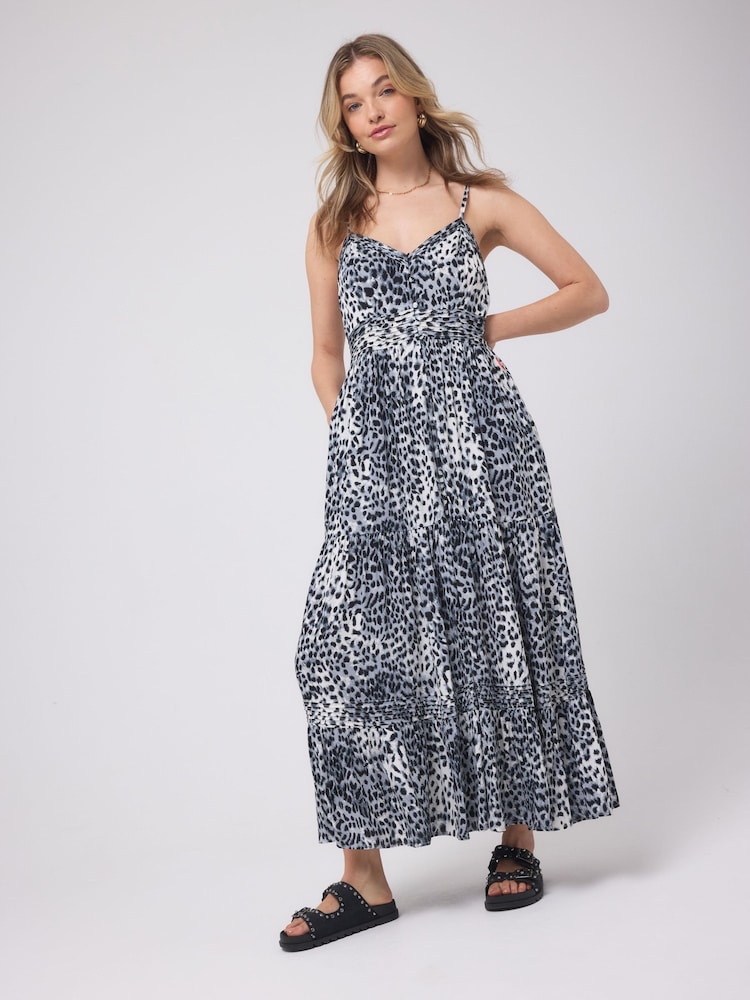 SCAMP & DUDE Grey Pintuck Midi Sundress Cheetah - Image 2 of 4