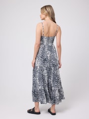 SCAMP & DUDE Grey Pintuck Midi Sundress Cheetah - Image 3 of 4