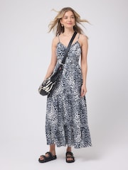 SCAMP & DUDE Grey Pintuck Midi Sundress Cheetah - Image 4 of 4
