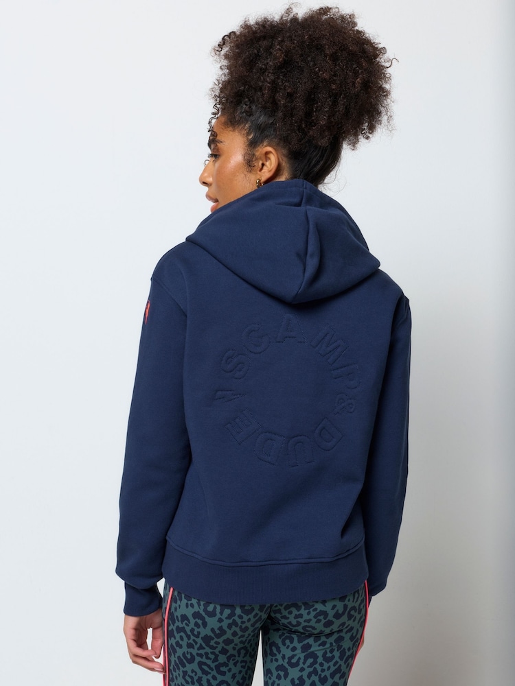 SCAMP & DUDE Blue Embroidered Logo Ultimate Hoodie - Image 2 of 5 SCAMP & DUDE Blue Embroidered Logo Ultimate Hoodie - Image 2 of 5