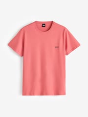 Rosa - Camiseta BOSS de Corte estándar con Cuello redondo y logo - Imagen 1 de 1